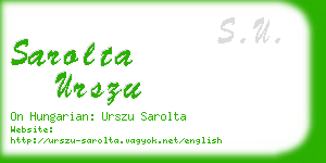 sarolta urszu business card